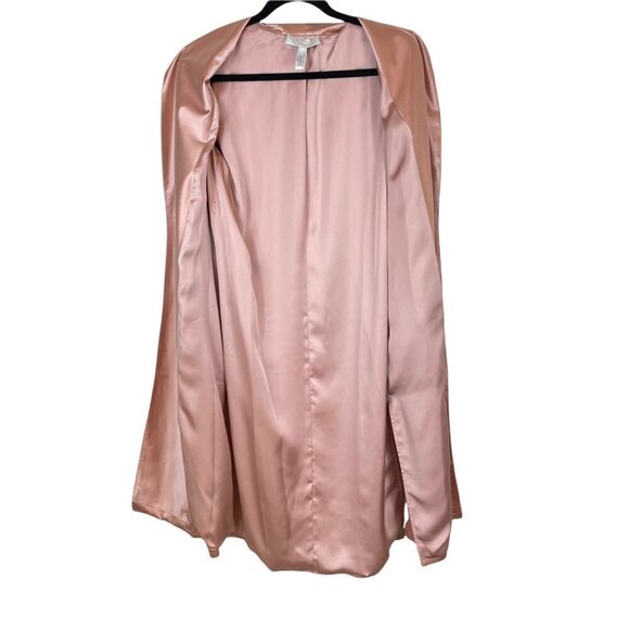Fleur Du Mal Pink Rosewater Silk Smoking Robe with Sash Waist Belt Size M - Picture 8 of 12